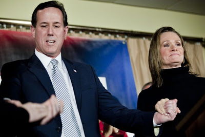 Santorum says only woman he ever sat on a couch with was his wife