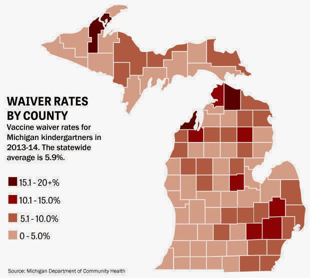 Mich. ranks fourth worst in U.S. in vaccination rates