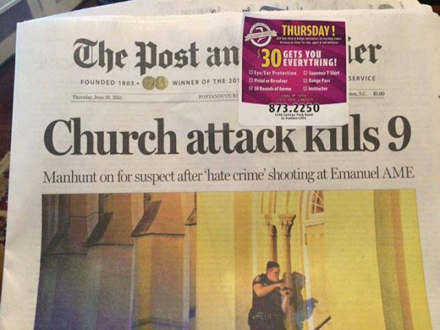 Ad for guns sales attached to story on church shooting
