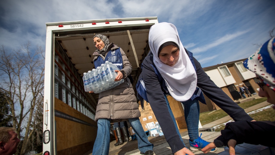 Islamic relief workers go from Greek refugee crisis to Flint water crisis