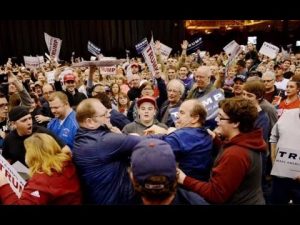Angry protesters - Trump rally